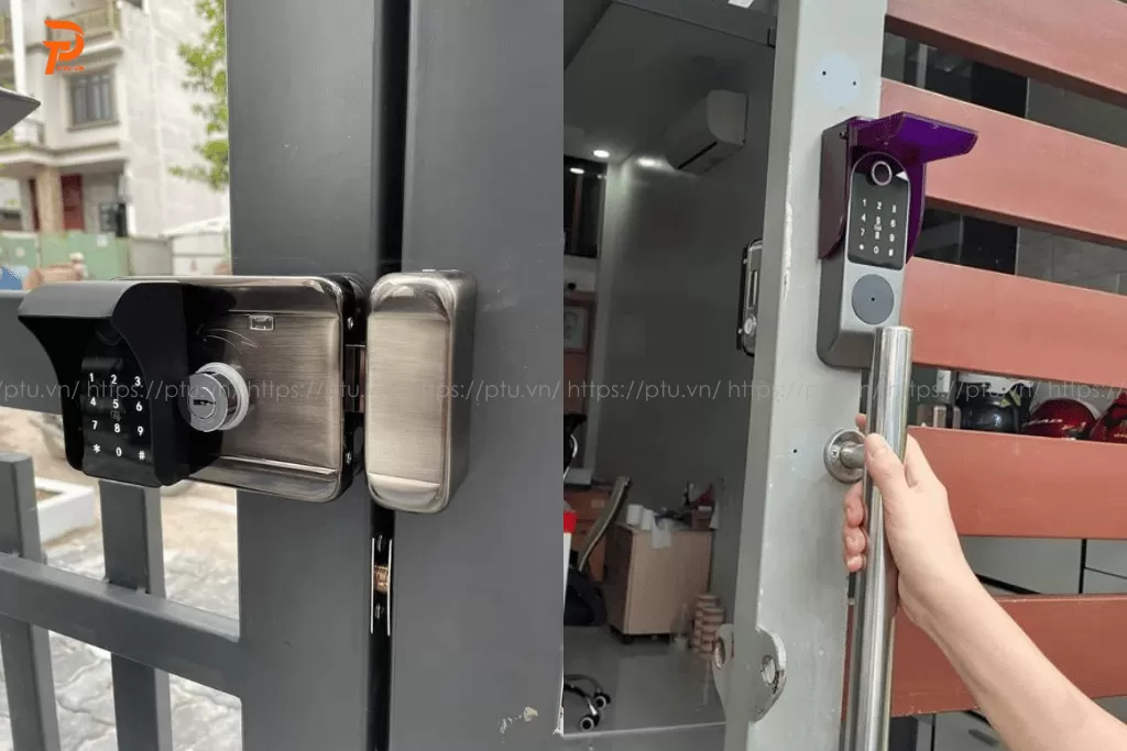 khóa vân tay cửa cổng