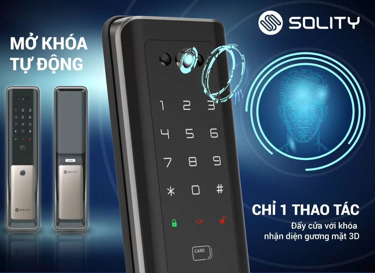 Khóa Nhận Diện Khuôn Mặt Hàn Quốc Solity GP-6000BAK