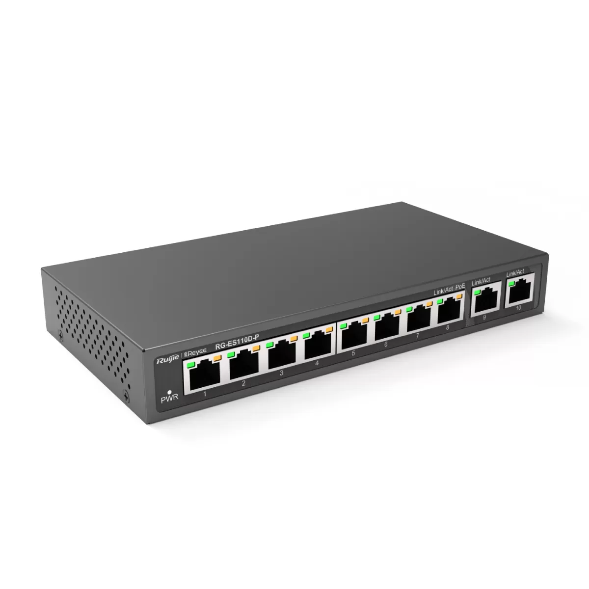 Thiết bị chuyển mạch Mbps 8 cổng 10/100 không được quản lý dạng để bàn RG-ES110D-P