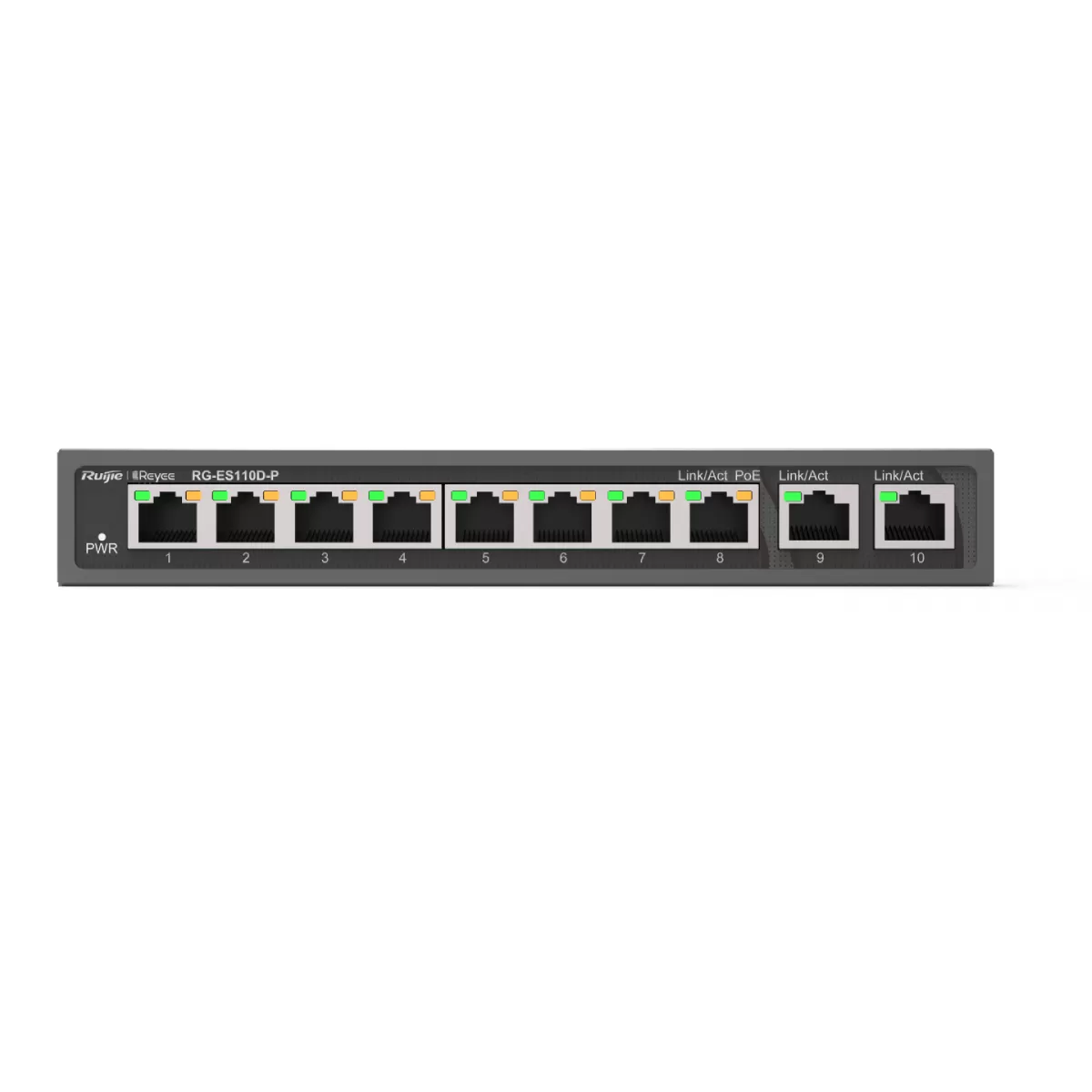Thiết bị chuyển mạch Mbps 8 cổng 10/100 không được quản lý dạng để bàn RG-ES110D-P
