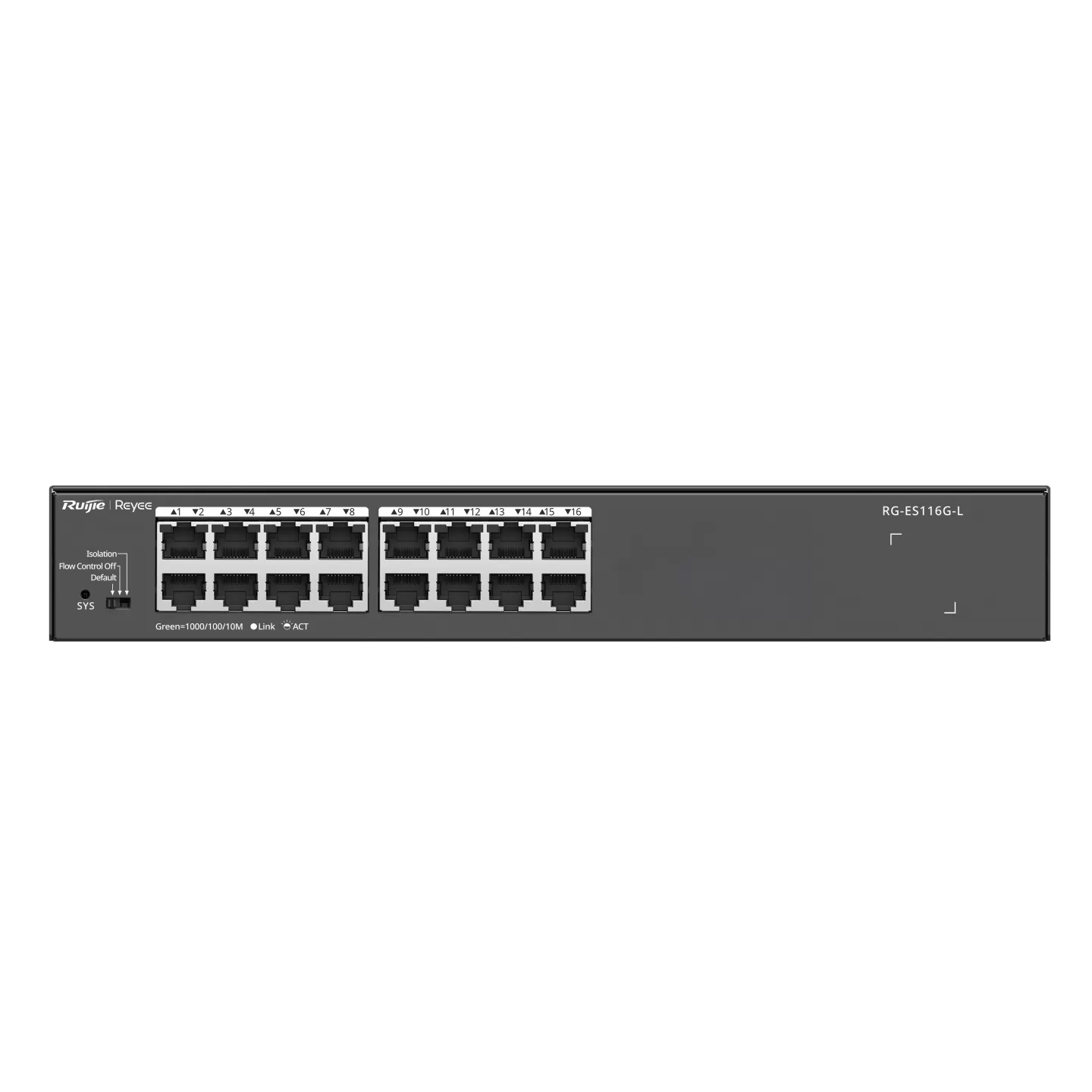 Thiết bị chuyển mạch Mbps 16 cổng 10/100/1000 không quản lý được không PoE RG-ES116G-L