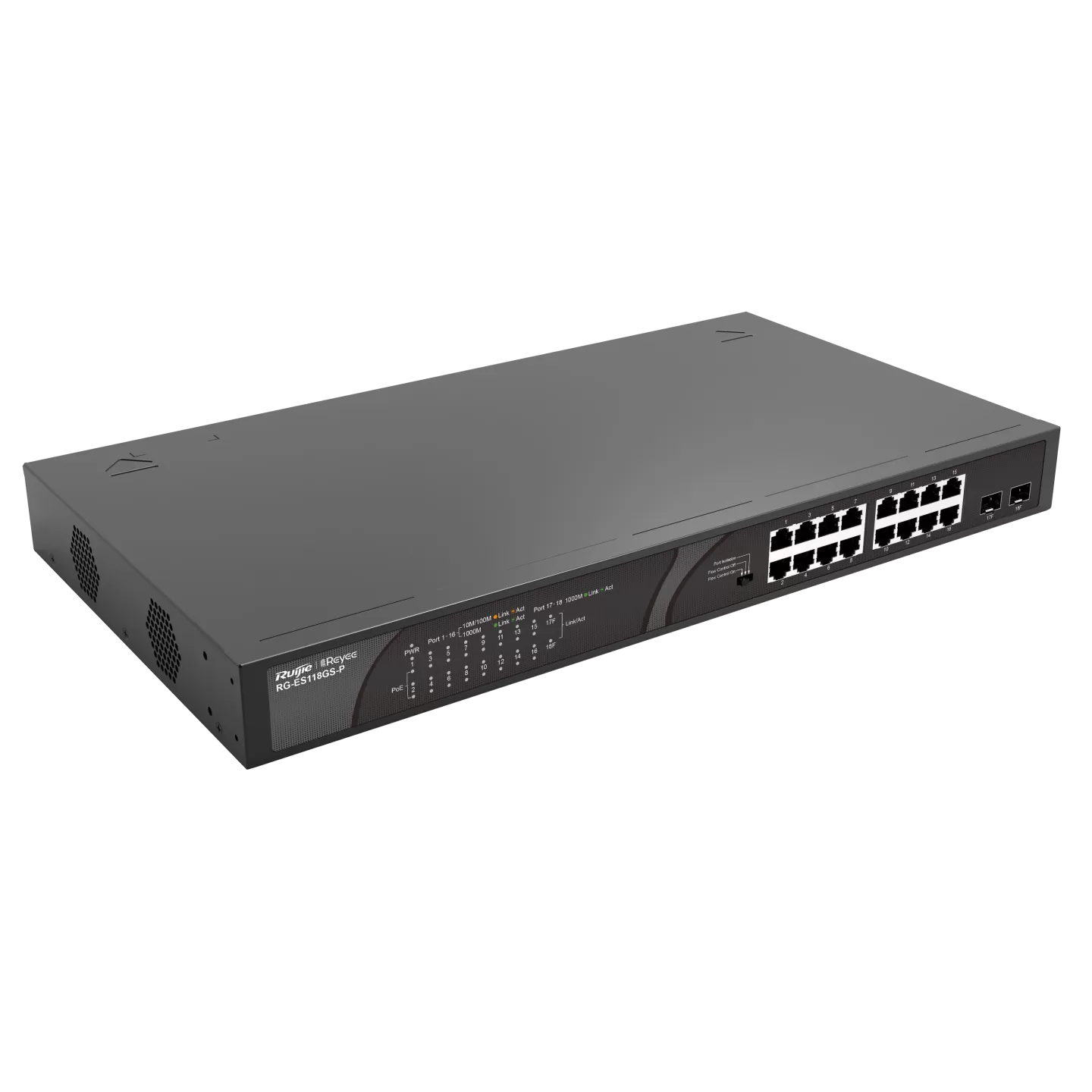 Thiết bị chuyển mạch Mbps PoE 18 cổng 10/100/1000 không được quản lý RG-ES118GS-P