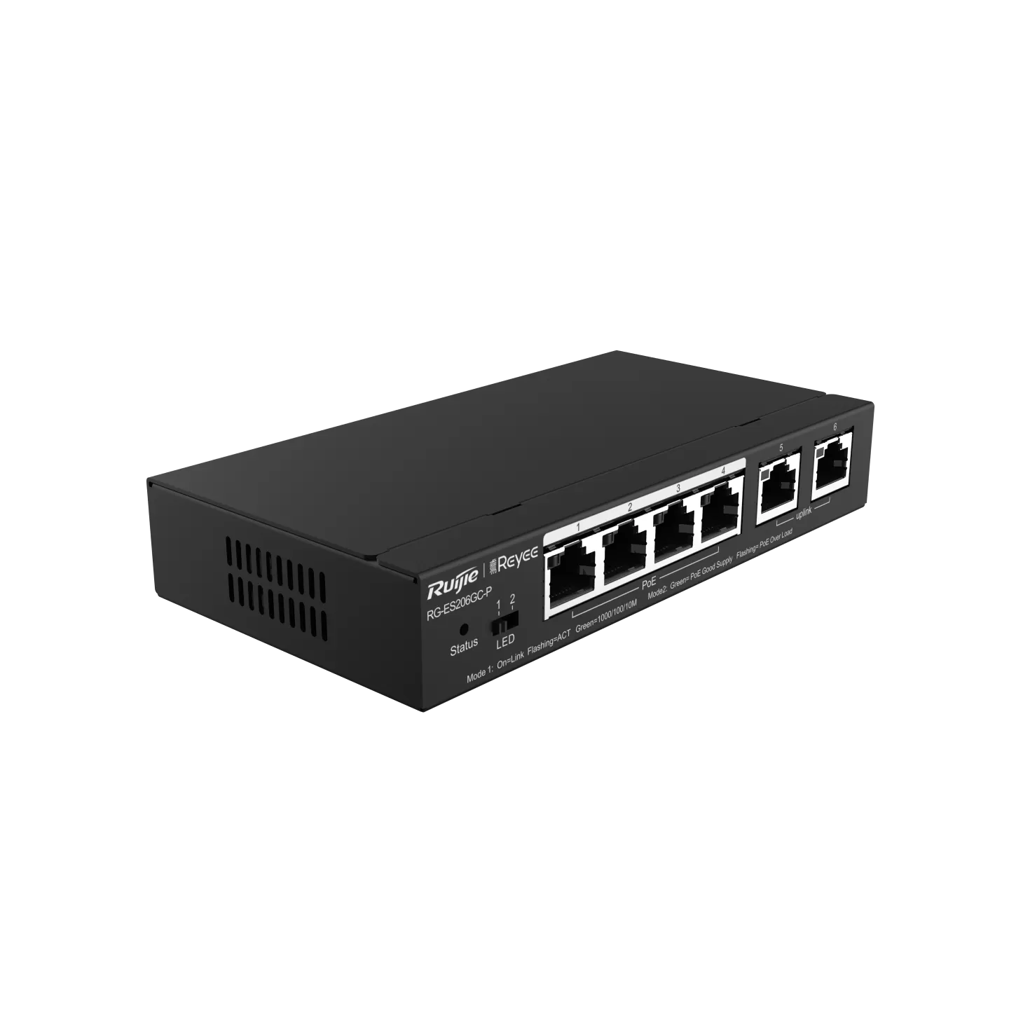 Thiết bị chuyển mạch Gigabit thông minh 6 cổng PoE quản lý trên đám mây RG-ES206GC-P