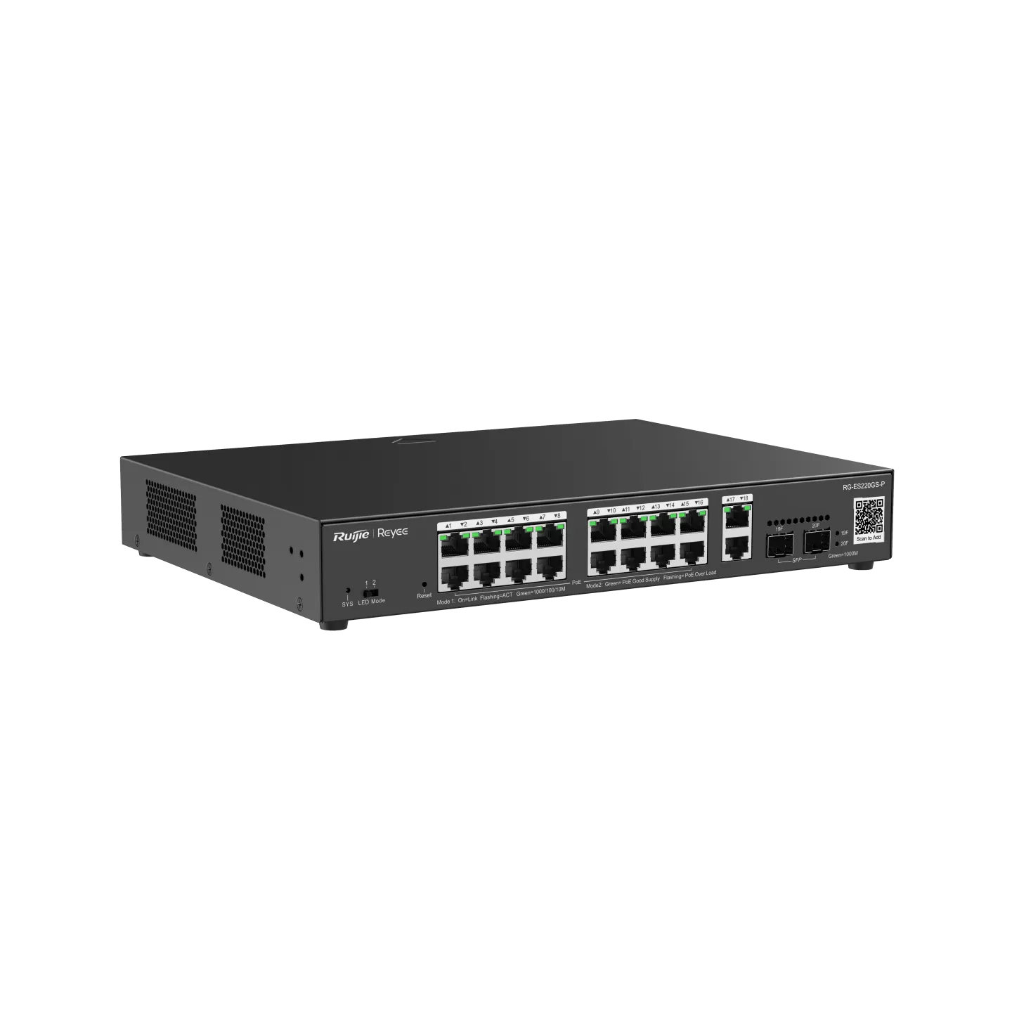 Thiết bị chuyển mạch Gigabit PoE thông minh 20 cổng quản lý trên Cloud RG-ES220GS-P