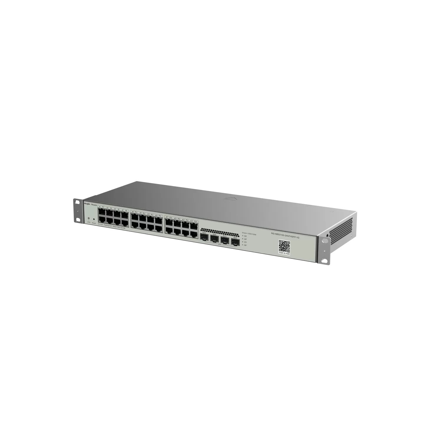 Thiết bị chuyển mạch Gigabit lớp 2 phi PoE quản lý trên đám mây, loại 28 cổng RG-NBS3100-24GT4SFP-V2