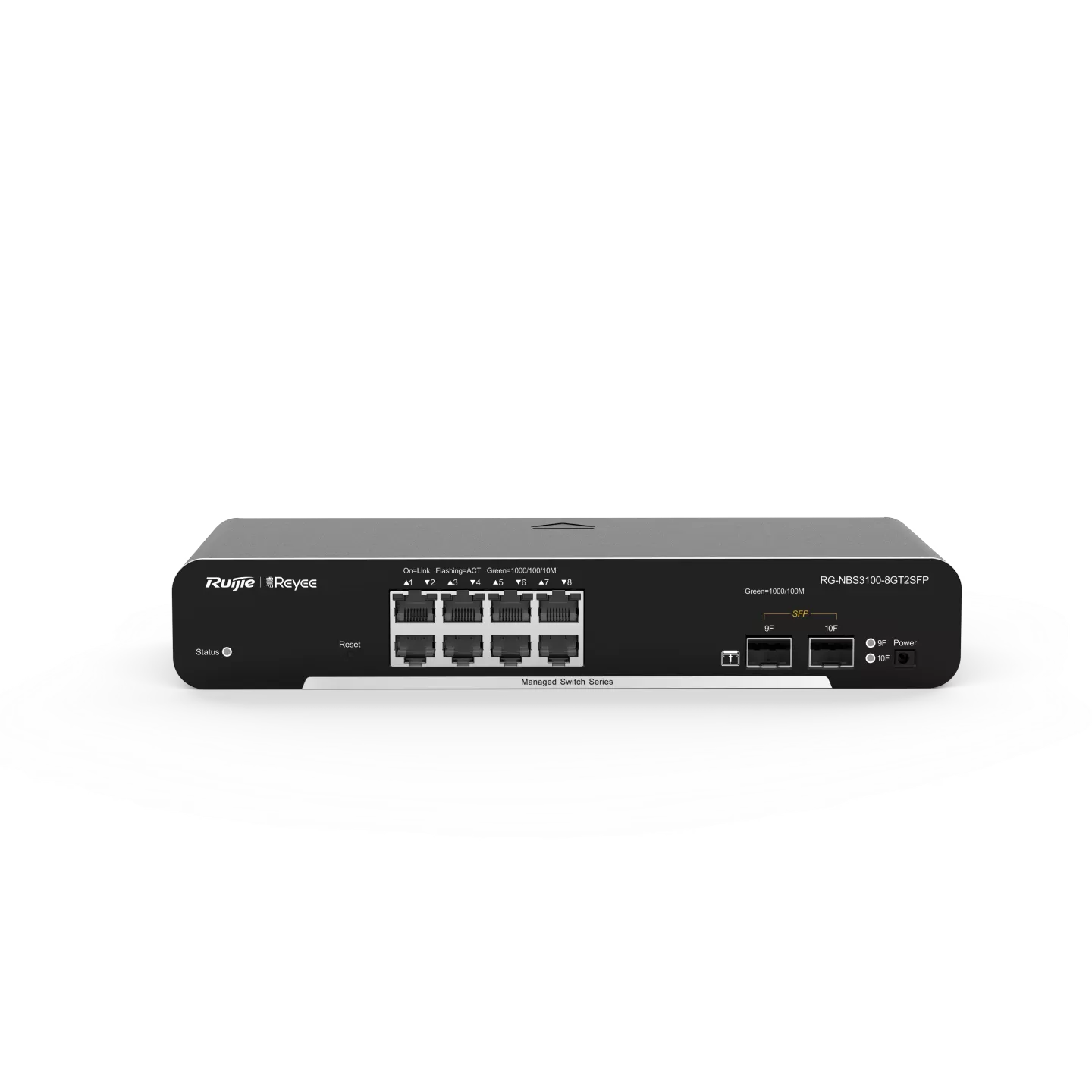 Thiết bị chuyển mạch Gigabit lớp 2 phi PoE quản lý trên đám mây, loại 10 cổng RG-NBS3100-8GT2SFP