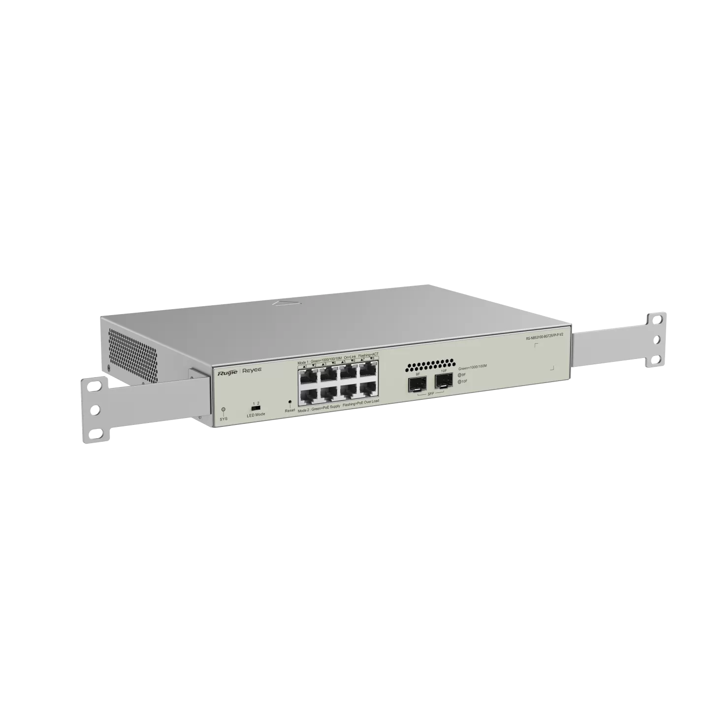 Thiết bị chuyển mạch Gigabit PoE 10 cổng Lớp 2 được quản lý trên Cloud RG-NBS3100-8GT2SFP-P-V2