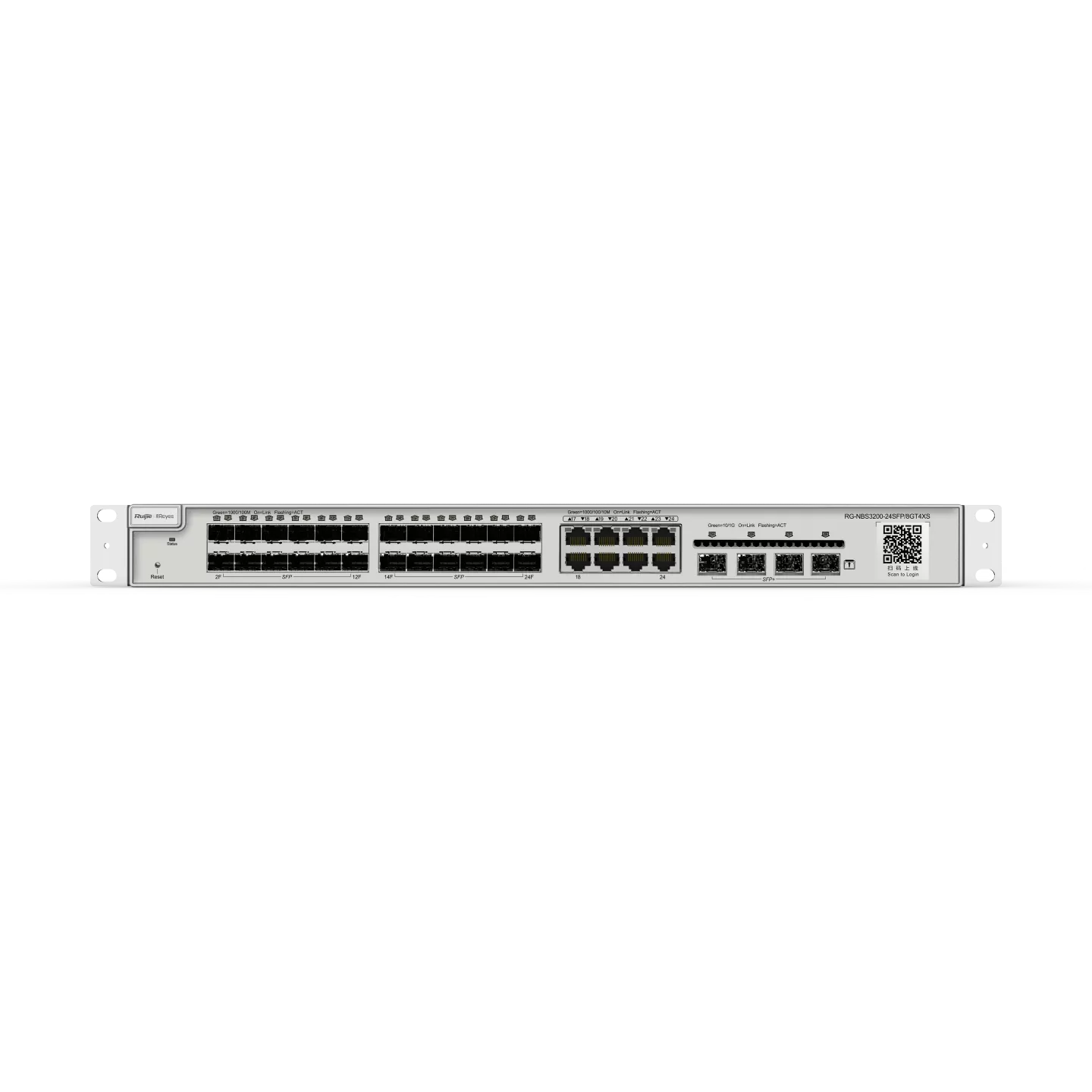 Thiết bị chuyển mạch Gigabit SFP lớp 2 quản lý trên đám mây loại 24 cổng RG-NBS3200-24SFP/8GT4XS